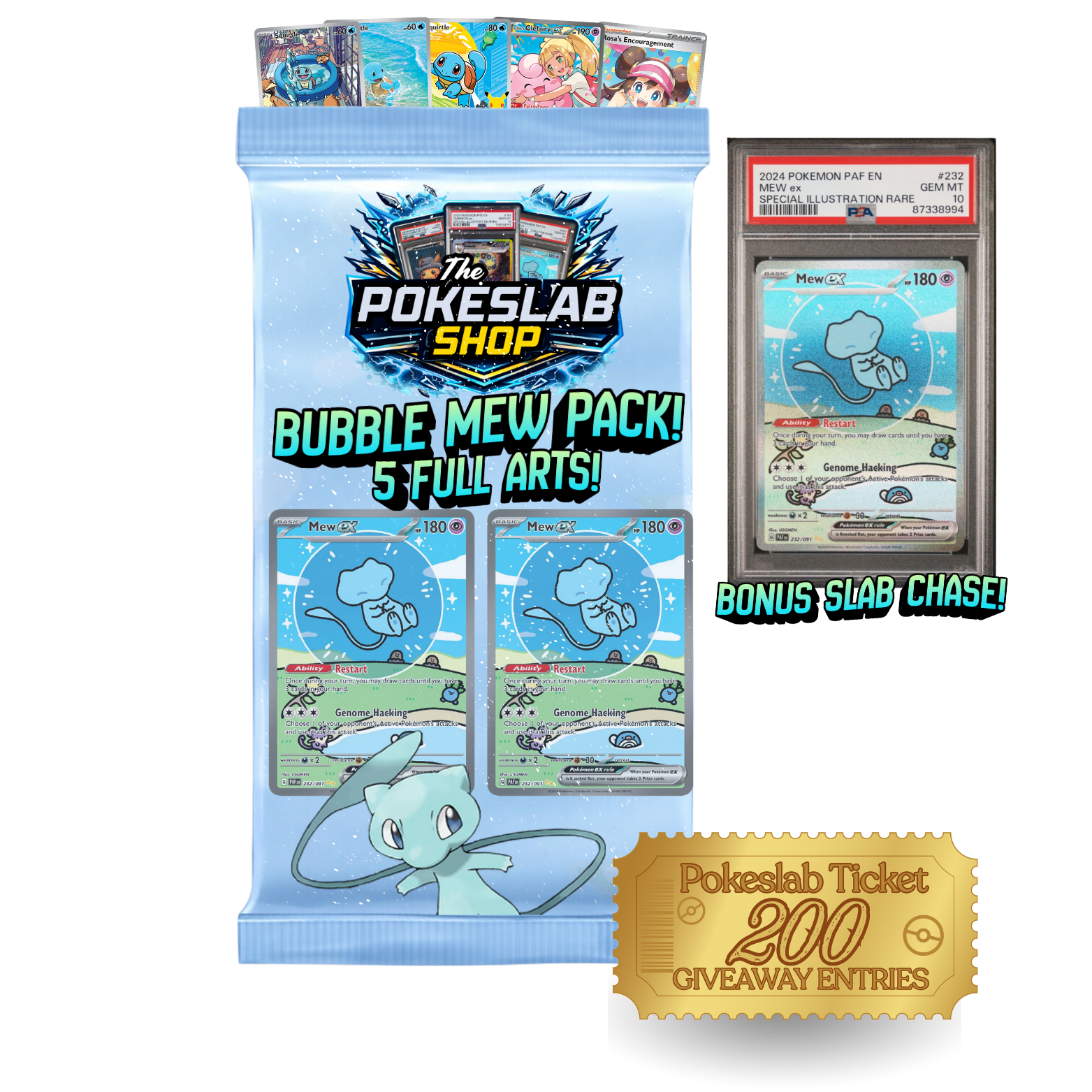 Bubble Mew Pack + 200 Giveaway Entries!